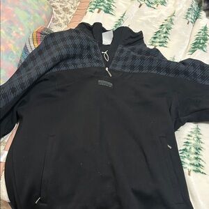 adidas Black and Gray Zip Up Sweater